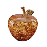 PartyKindom Goldfolie Apfel Dekoration Kristall Ornament Kunstvoller Tischakzent Wohnkultur Party...