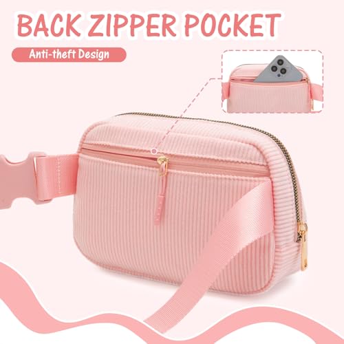 Image of Gitus Gifts for 10-16 Year Old Girls: Trendy Women's Fanny Pack with Initial Letter Patch - Crossbody Belt Bag (Light Pink-S)