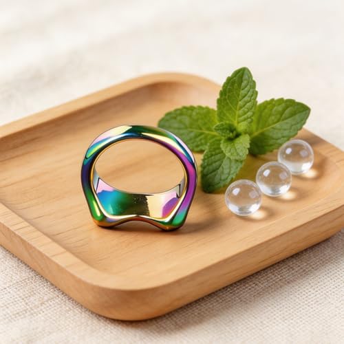 Image of PAMTIER Unisex Vintage Personalized Cute Big Eyes Frog Finger Ring | Stainless Steel, Lifelike Animal, Beneficial Insects