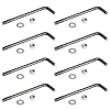 8 Pack 10 x 5/8-11 L-Shape Concrete Anchor Bolts, Threaded Bent Hook Bolts