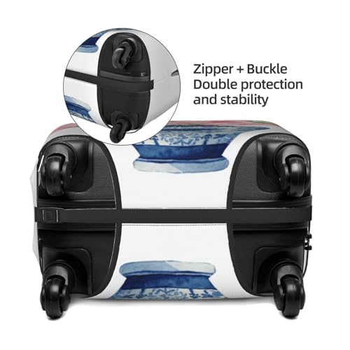 Watercolor Pink Roses Elastic Travel Luggage Covers Dustproof Scratch-Resistant Suitcase Protector Fit 22-24 Inch2