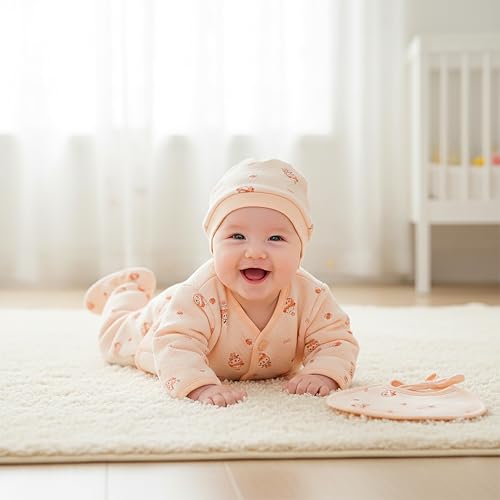 Image of Presents New Born Baby Winter Wear Printed Baby Clothes 5Pcs Sets 100% Cotton Boys Girls Unisex Baby Cotton /Winter or Flannel Suit Infant Clothes