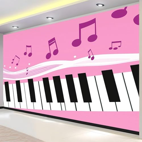 Papier peint panoramique notes de musique pour masquer défauts muraux - 2