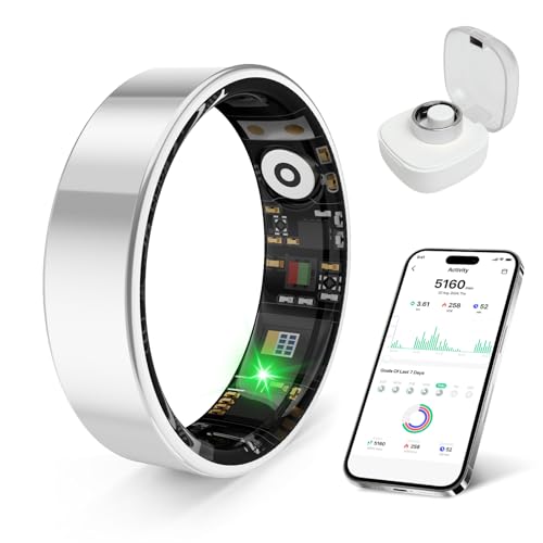 prxxhri Smart Health Ring, Featuring Stress and Sleep Monitoring Functions,