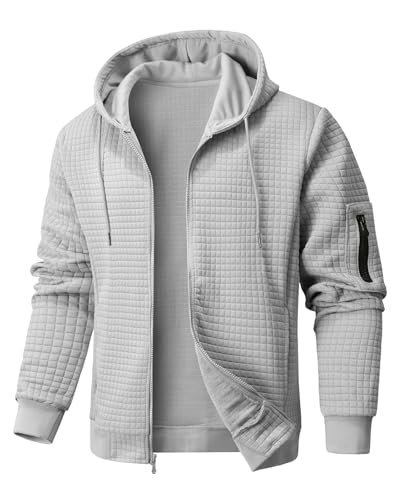 Mens zip up hoodie full-zip lightweight hoodie