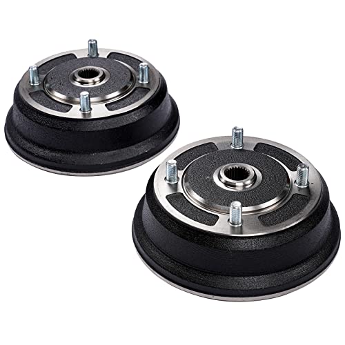 Bicos 41038-1345 41038-0034 2 Pcs Front Brake Drum with Bolts Fits for Kawasaki Mule 3000 3010 4000 4010 2001-2008 Replaces 41038-7501