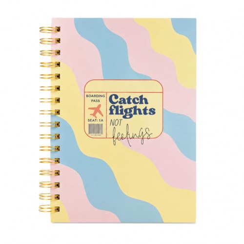 Image of Travel Journal & Diary for 6 Trips - A5 Guided Trip Planner, Bucket List & Travel Memory Book (Catching flight)
