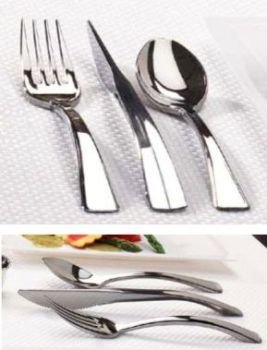WNAWNA Reflections Flairs Elegant Disposable Plastic Forks 20 Per Pack by Reflections