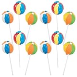 Beach Ball Mixed Fruit Lollipop Suckers (1Dz)