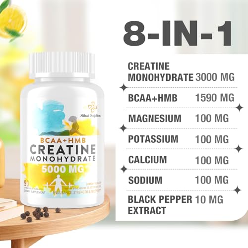 Sihat Sejahtera 8-In-1 Creatine Monohydrate With Bcaa & Hmb, 5000 Mg For Men & Women, Creatine Chews For Muscle thumb #2