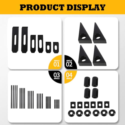 Image of 58 Pcs 7 /16 inch T-Slot 3 /8 inch-16 Stud Hold Down Clamp Clamping Kit | Compatible with milling machine CNC