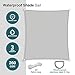 ECOOPTS 16'x16' Waterproof Sun Shade Sail Rectangle Canopy Cover UV Blockage for Outdoor Patio Pergola Backyard Garden (Light Gray)