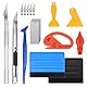 NCZCDZSW Folierungs Werkzeug 24 Stück Rakel für Folie Rakel Set für Folierung Folienrakel Auto Folierungs Werkzeug mit 2 Filzrakel Rakel Präzisionsmesser Plastikspachtel Cutter Messer mit 15 Klingen