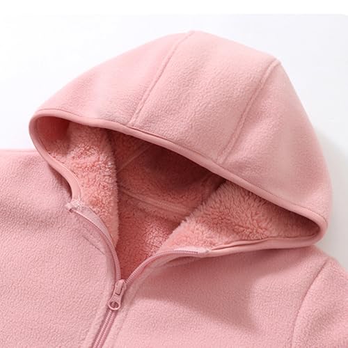 LittleSpring Kids Fleece Jacket with Hood Full Zip Fur Lined Warm Hoodies2