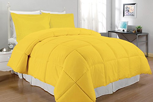 South Bay Microfiber Down Alternative Comforter Set (Queen, Yellow)