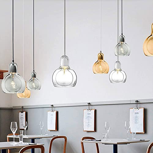 Lámpara de techo de vidrio nórdico con una luz para iluminación de interior creativo 2