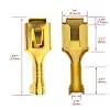 Baomain 1/4 inch (6.3mm) Female Spade Quick Splice Crimp Terminals Crimp Connector Non Insulated Pack of 100