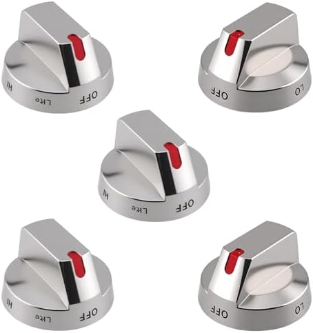 Natural Gas Samsung Stove Knobs That Will Change Your Cooking Game 6 【5-Pack】 Upgraded DG64-00473A Burner Control Dial Knob Range Oven Replacement Compatible with Samsung Gas Range/Oven/Stove,Sturdy Stainless Steel Reinforcement Ring.