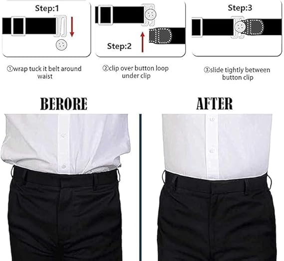 Image of Shirt Stays Elastic Adjustable Tucker Belt For Men Women,Shirt Tucker belt strap Maximum Strech,Elastic Strecheable Belt, (unisex | black)
