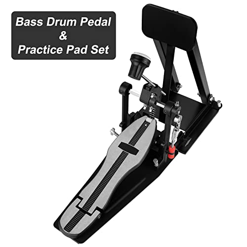Chachazo Bass Drum Pedal, Double Chain Heavy Duty Single Drum Pedal, 5 Bearings Kick Pedal With Adjustable Drum Beater And Drum Key #TOP7