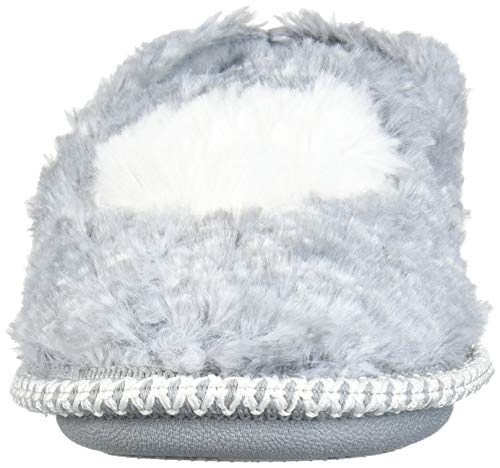 Dearfoams Unisex-Child Mia Kids faux faux fur Closed Back with Heart Detail Slipper2