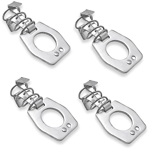 USTOPF1T 4 Piece Water Heater Cam Lock, RV Water Heater Accessory, Hot Water Heater Cover Door Latch Fastener, Stainless Steel, Silver