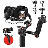 hohem iSteady MT3 Pro Kit Kamera-Gimbal-Stabilisator, mit AI-Tracker und abnehmbarer Live-Feed-Fernbedienung, bidirektionaler Drehgriff, Follow Focus, schnell vertikal, 2,5 kg Nutzlast für iPhone