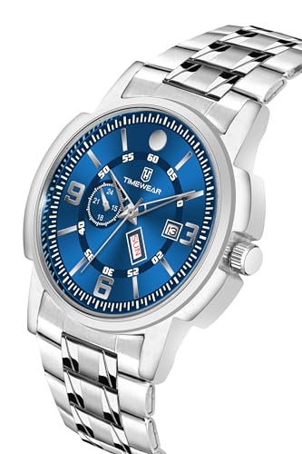 Image of TIMEWEAR Analog, Day Date Functioning, Stainless Steel Chain Watch for Men
