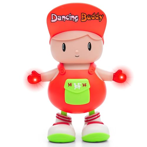 Image of Gooyo GY-3049 Dancing Buddy Toy with Vibrant Light Effect & Musical Sound | Best Dancing & Musical Toy for Kids | Dancing Boy Toy | Red | 3xAA Battery (Not Included)