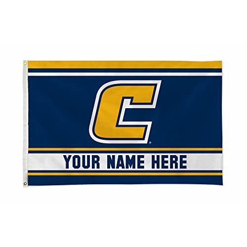 Rico Industries NCAA Tennessee-Chattanooga Mocs Personalized - Custom 3' x 5' Banner Flag - Made in The USA - Indoor or Outdoor Décor