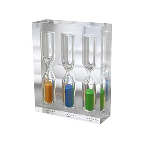 LIOOBO 3 en 1 Reloj de Arena con Temporizador Transparente Cocina Oficina Hogar Cover