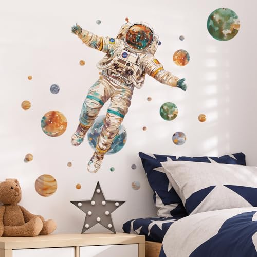 Vinilos Decorativos Astronauta Acuarela para Pared miniatura 7