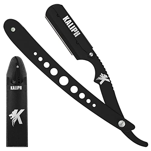 Kaliph Professional Cut Throat Razors for Men - Barber Grade Single Edge Blade Straight Razor - Premium Choice Mens Razors for Shaving - Essential Cutthroat Barber Razor for Hair/Beard Enthusiasts