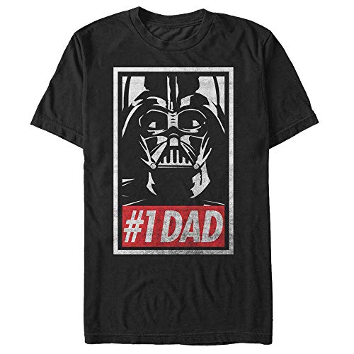 STAR WARS Men's Officially Licensed Tees for Dad, Black//Obey, XXXX-Large