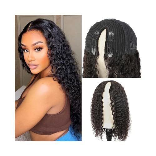 Perruque cheveux humains haut de gamme v part texture ondulée 150%