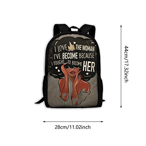 Black Women Backpack, African American Laptop Backpack for Women, African American Gifts, Black Magic Backpack Bag2