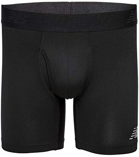 Image of New Balance Men's Performance Boxer Briefs with Fly, Breathable Stretch Underwear, Moisture Wicking, Soft Waistband (3 Pack)
