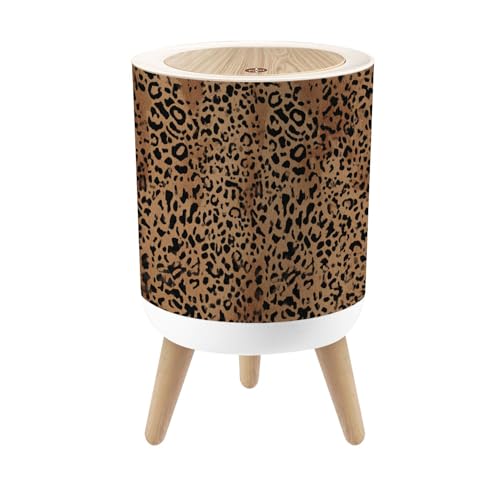 Caneca de basura pequeña redonda con tapa y patas 7L