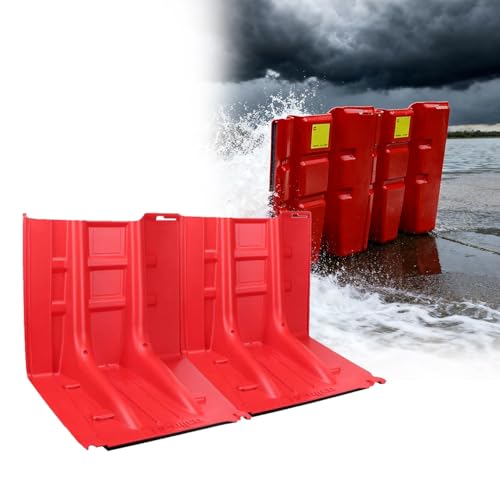 ABS Flood Protection Barrier, L-Shaped Flood Blocker for Basement, 6mm Thick Flood Prevention Board Reusable for Flood, Garage, Office, Garages, Warehouses, River Diversion(3 PCS)