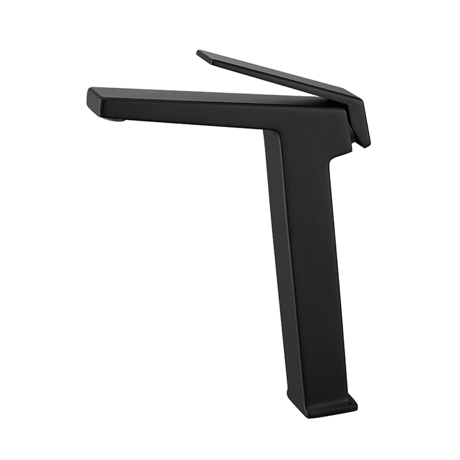 Mitigeur lavabo salle de bain noir tall anti-calcaire pour vasque à poser