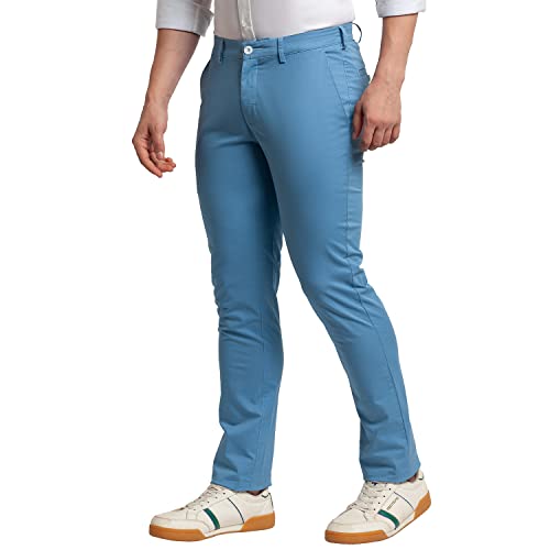 Image of Colorplus Men's Cotton Blend Print Pattern Nuvo Fit Flat Front Casual Trouser