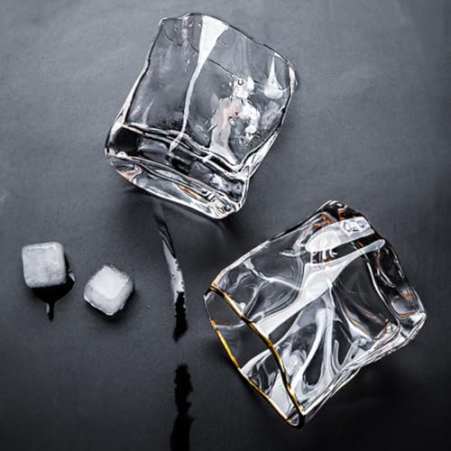 Vasos de whisky de vidrio retorcido estables y resistentes de alta calidad Hoement 6