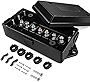 Nilight - 50048R 7 Way Electrical Trailer Junction Box 7 Gang Trailer Wire Connector Junction Box Weatherproof for Rewiring Camper RV Caravans Boat 7 Pole Cable Connection Box,2 Years Warranty