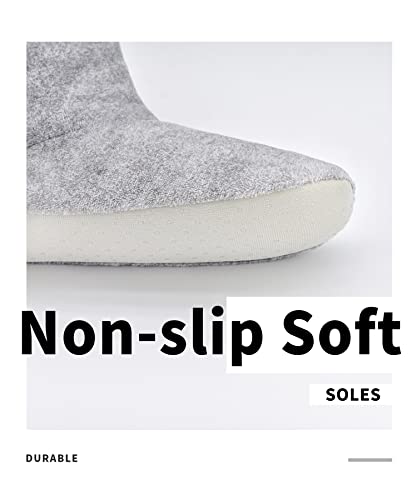 Image of DICUIRD Slipper Socks for Women,Fuzzy House Indoor Boots Slippers with Soft Soles,Warm Cozy Fluffy Sherpa Lined Booties Socks with Non Slip Bottom