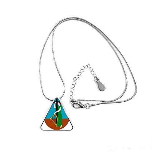 Collier Montserrat pendentif emblème triangle pour homme avec chaîne élégante
