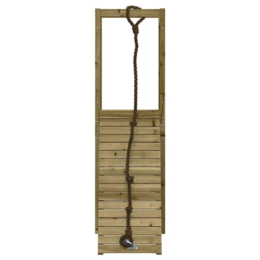 Wieża do zabawy ze ścianką wspinaczkową z drewna sosnowego impregnowanego ciśnieniowo 53 x 114 x 169 cm, zabawka ogrodowa z piaskownicą i podestem dla dzieci w wieku 3-8 lat, przygoda i