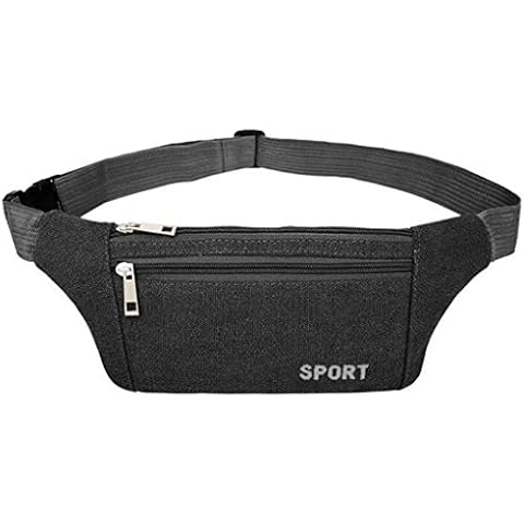 LemonGirl Unisex 8.7”*4.7”*12.6”*0.4” Waist Bag Travel Fanny Pack Bag Wearproof Belt Waist Pack for Hiking Cycling Camping Hunting Walking Cover