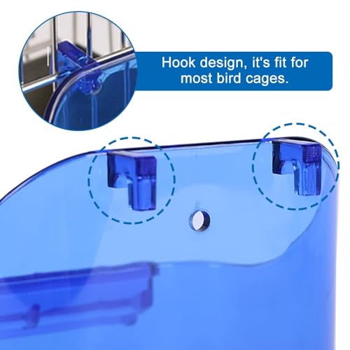 MiOYOOW Banheira de pássaros, gaiola suspensa para pássaros, suprimentos de chuveiro de papagaio par
