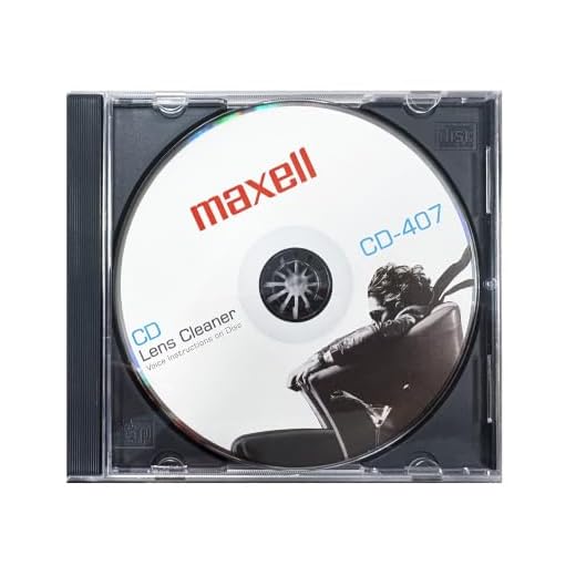 Maxell CD407 Laser Lens Cleaner, CD Player Cleaning Disc, 197342