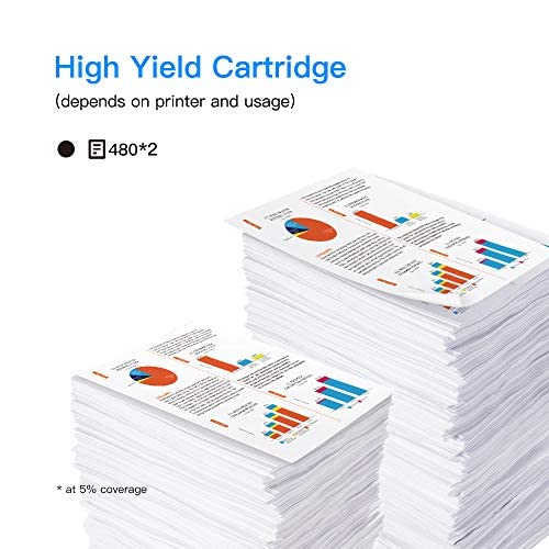 Lxtek Remanufactured Ink Cartridge Replacement For Hp 61Xl 61 Xl To Compatible With Envy 4500 5530 5535 5534, Deskjet 2540 1010 1000, Officejet 4630 2620 4635 Printer (High Yield, 2 Black) #TOP3